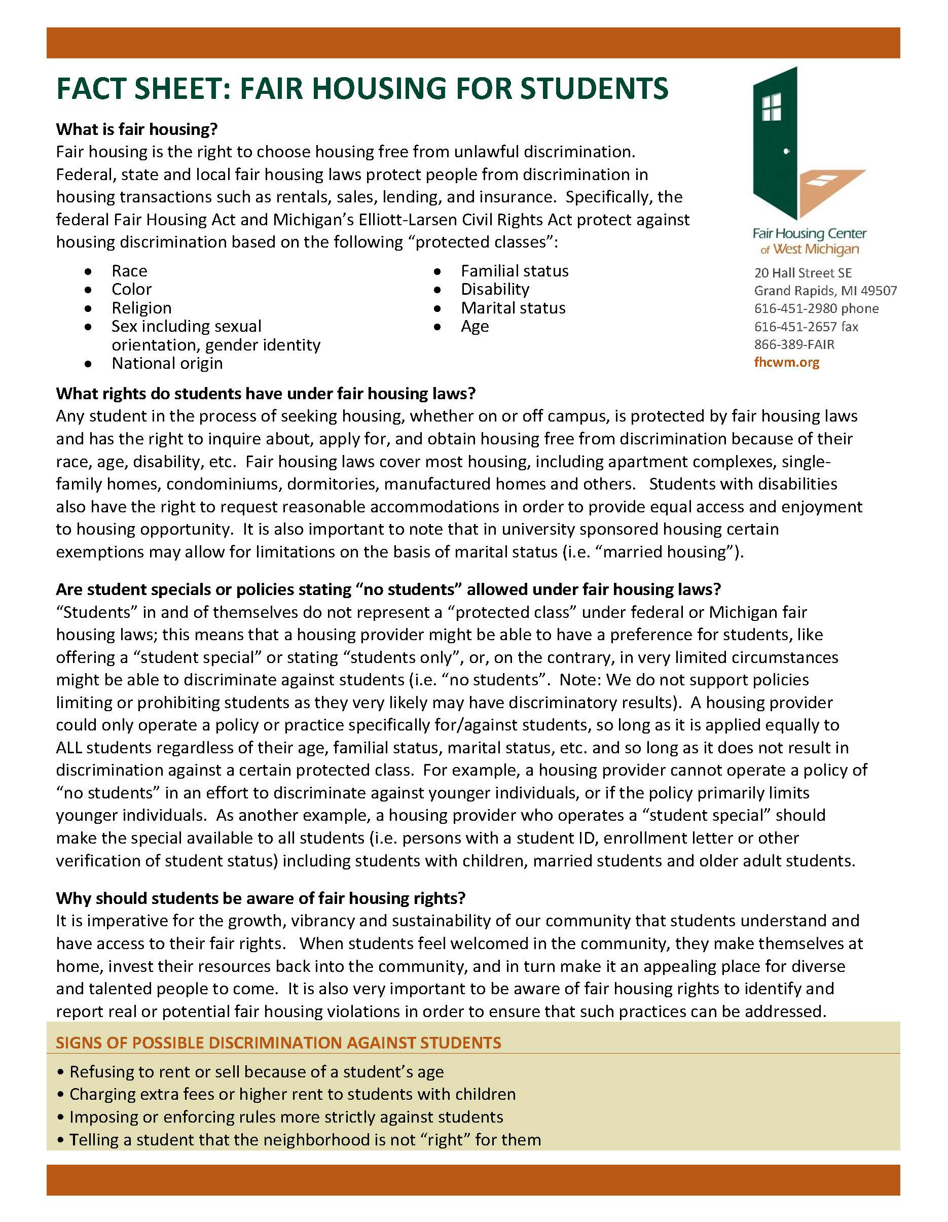 For Persons with Disabilities | Fair Housing Center of West Michigan